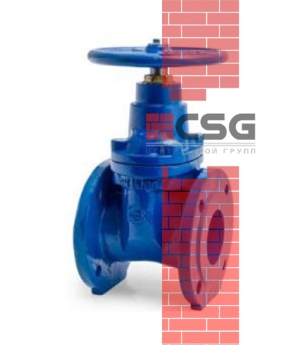 Задвижка чугун аналог МЗВ обрезиненный клин Ду 100 Ру16 до +75C фл Завод им Гаджиева, DN 100