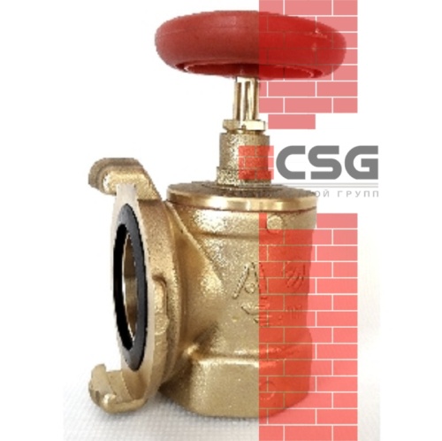 Клапан пожарн лат угл 90 гр КПАЛ 50 Ду 50 1,6 МПа муфта/соед головка 50мм Апогей 110053, DN 50