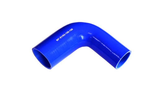 Патрубок силиконовый угловой с переходом Ф 51х63 мм L=150х150 мм, 90°