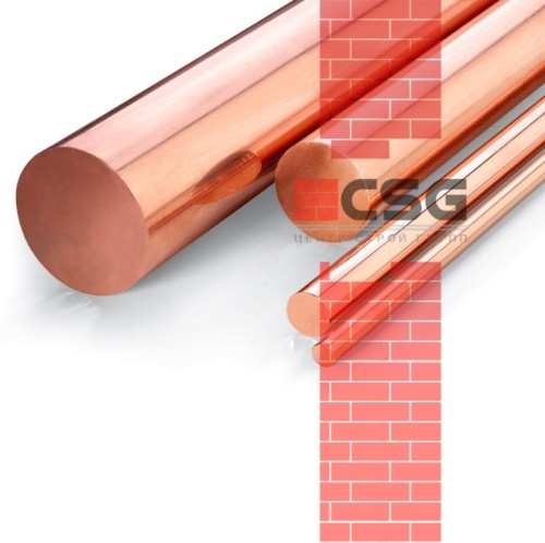 Круг медный 7 тв, длина 3 м, марка М1