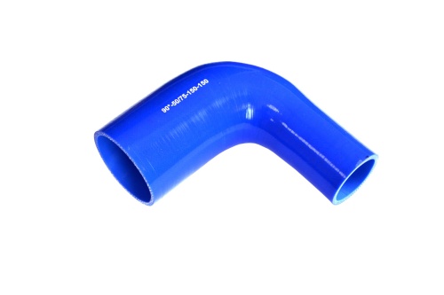 Патрубок силиконовый угловой с переходом Ф 50х75 мм L=150х150 мм, 90°