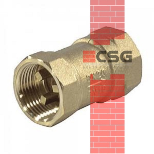 Клапан обратный латунь осевой КОП Ду 15 Ру16 ВР G1/2" диск пластик Пензапромарматура 00111000, DN 15, 1/2 дюйма