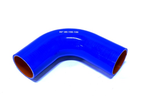 Патрубок силиконовый угловой Ф 60 мм L=150х150 мм, 90°