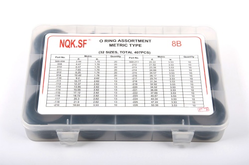 Набор колец уплот. резин. Дюйм. (№8В) 407 шт
