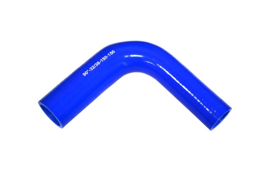 Патрубок силиконовый угловой с переходом Ф 32х38 мм L=150х150 мм, 90°