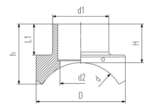 Седелочный отвод d630х315 для ГАЗО- и ВОДОснабжения