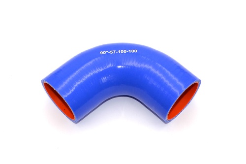 Патрубок силиконовый угловой Ф 57 мм L=100х100 мм, 90°