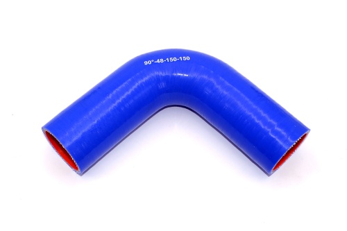 Патрубок силиконовый угловой Ф 48 мм L=150х150 мм, 90°