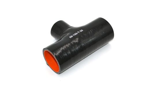 Патрубок силиконовый Т-образный Ф 50 мм L=150 мм (отвод 35 мм)