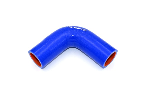 Патрубок силиконовый угловой Ф 32 мм L=100х100 мм, 90°