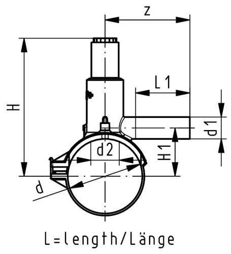 Электросварная седелка — моноблок Georg Fischer d125х20 SDR11