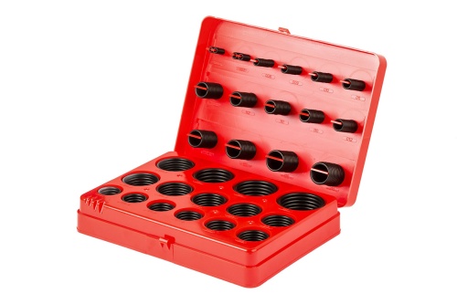 Набор колец уплотнительных резиновых Метр.   (№5С), в кейсе 386 шт