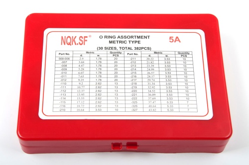 Набор колец уплот. резин. Дюйм. (№5A) 382 шт