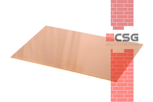 Лист медный 2х600х1500 мяг, марка М1, ГОСТ 495-92