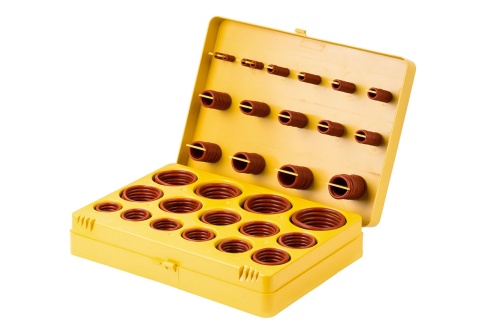 Набор колец промышленных силиконовых Метр.   (№2), в кейсе 386 шт